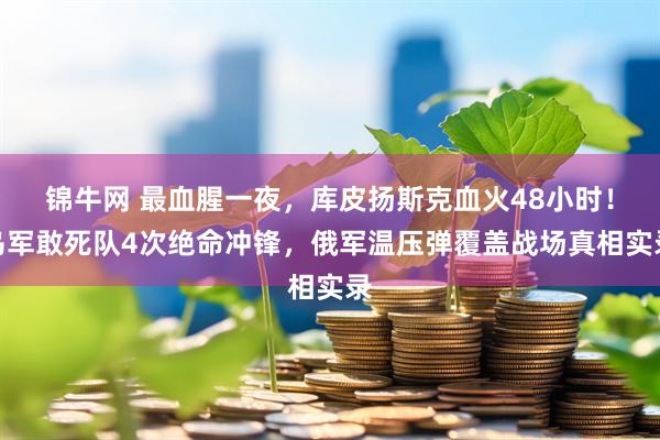 锦牛网 最血腥一夜,库皮扬斯克血火48小时!乌军敢死队4次绝命冲锋,俄军温压弹覆盖战场真相实录