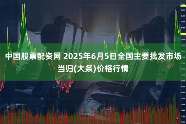 中国股票配资网 2025年6月5日全国主要批发市场当归(大条)价格行情