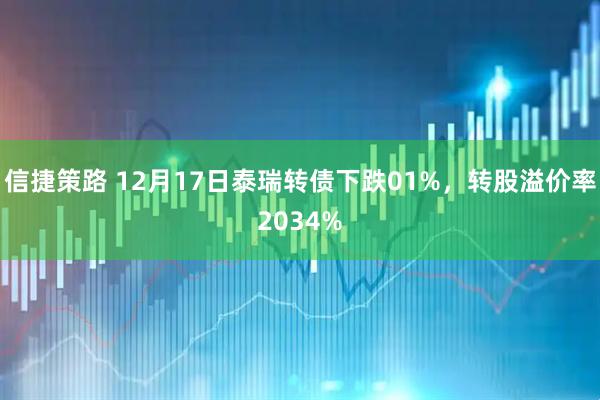信捷策路 12月17日泰瑞转债下跌01%，转股溢价率2034%